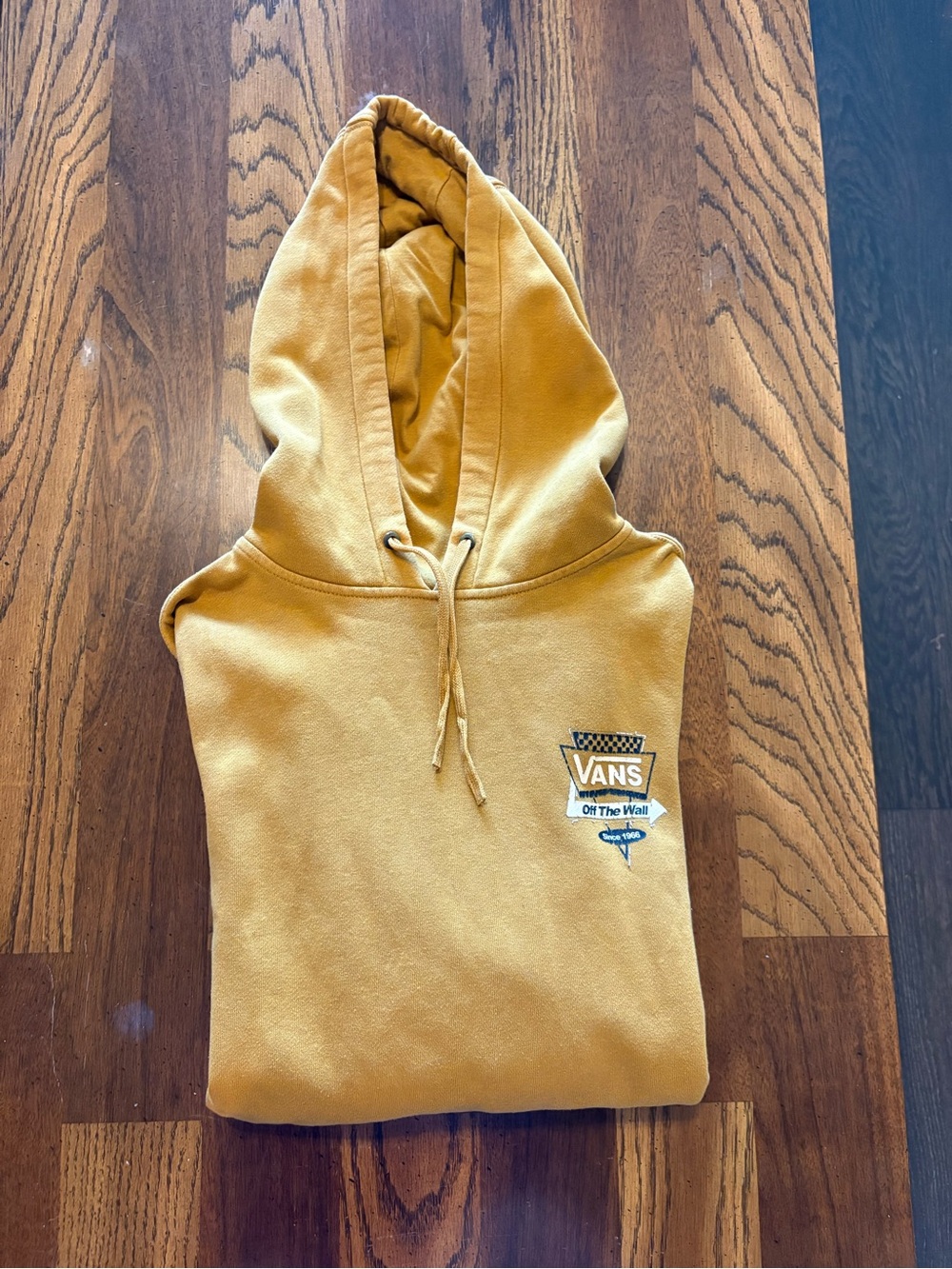 Vans Golden Brown Pullover Hoodie with 'Off The Wall' Trim
